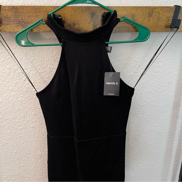 Forever 21 Black Sleeveless Halter Bodycon Dress - Picture 2 of 5
